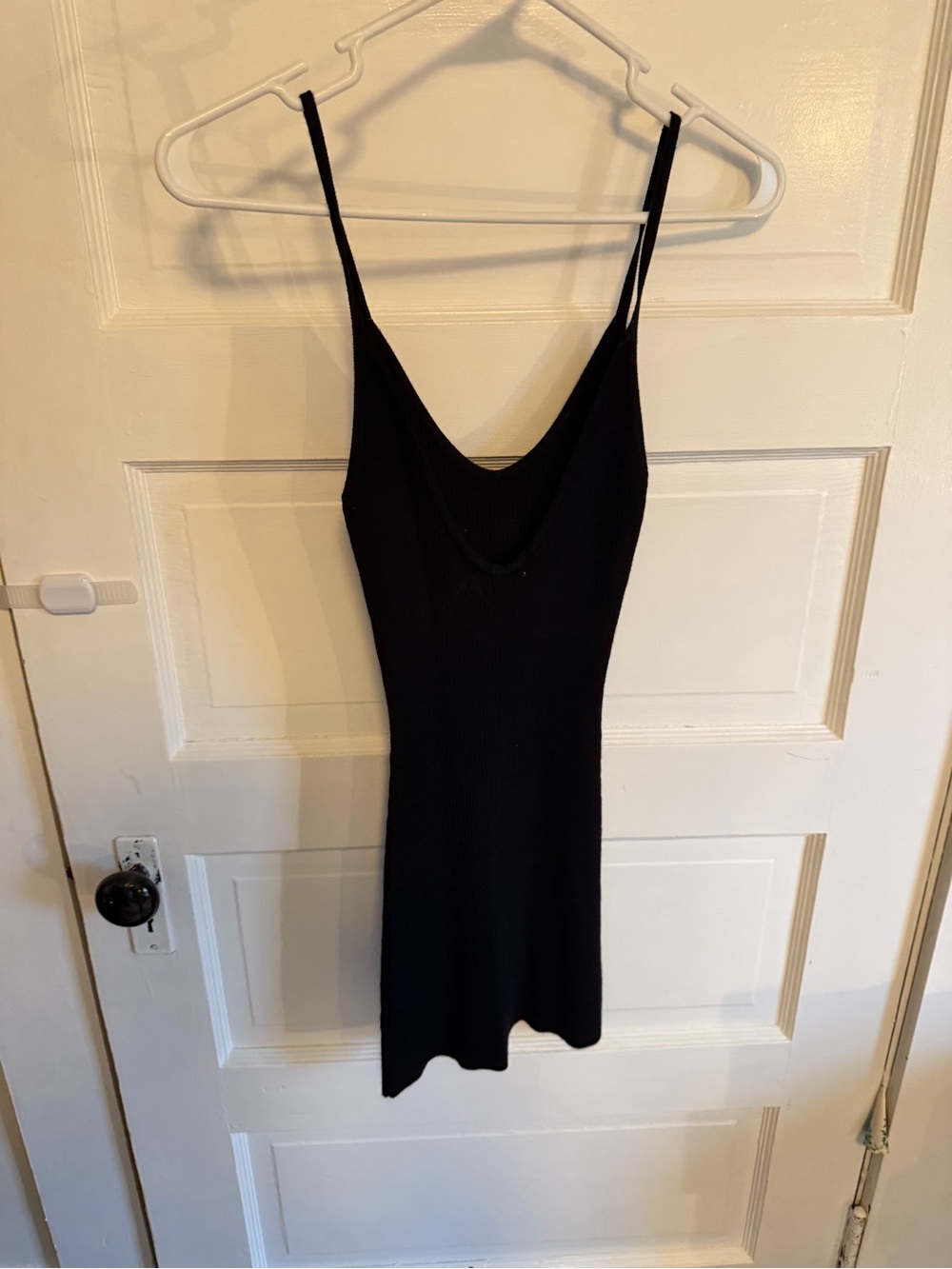 RSQ Black Ribbed Slip Mini Dress